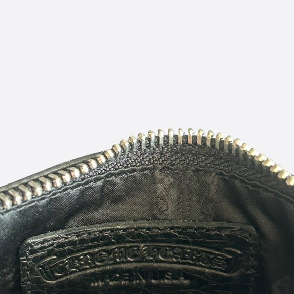 Chrome hearts rare cross patched wallet Редкий кошелек Хром  Chrome Hearts Black Cross Patch Loop Wallet